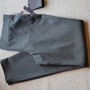 NYDJ Ponte Leggings Madison Gray Houndstooth Lift Tuck Size 4 - NWT